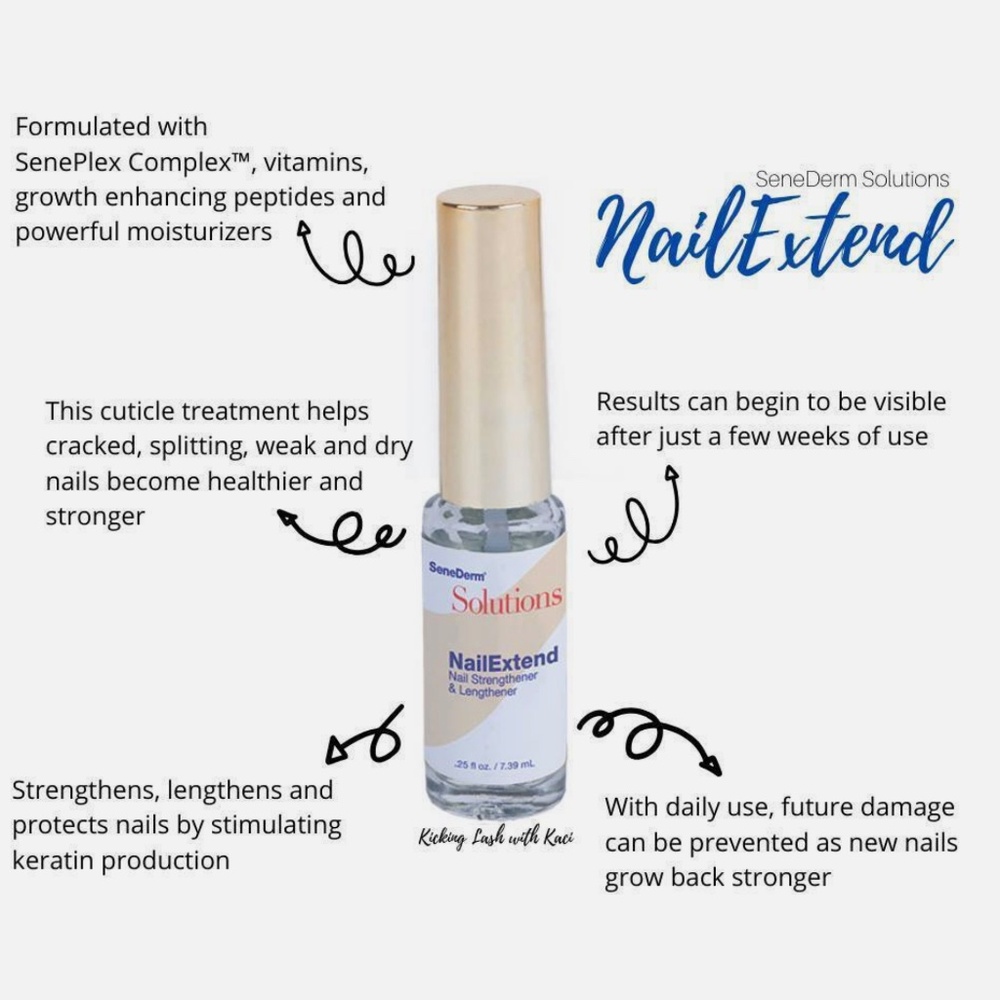 Senegence NailExtend Nail Strengthener+ Lengthener .25 fl oz FULL SIZE BOTTLE